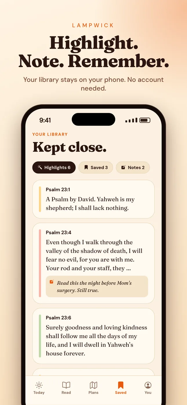 Library of highlights and notes